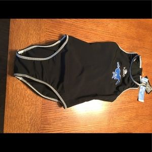 NWT black water polo suit, M